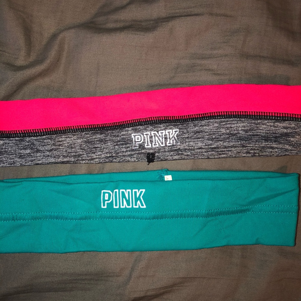 2 PINK wide headbands